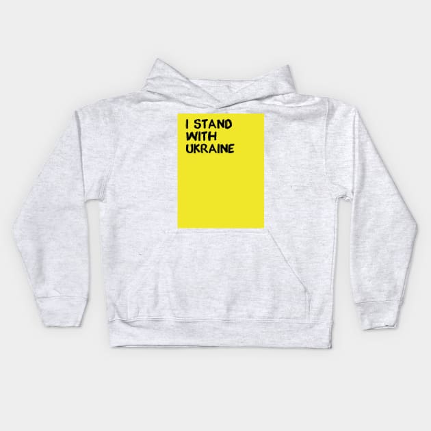 Stand with Ukraine Support Ukraine Kids Hoodie by Ukraine Prints